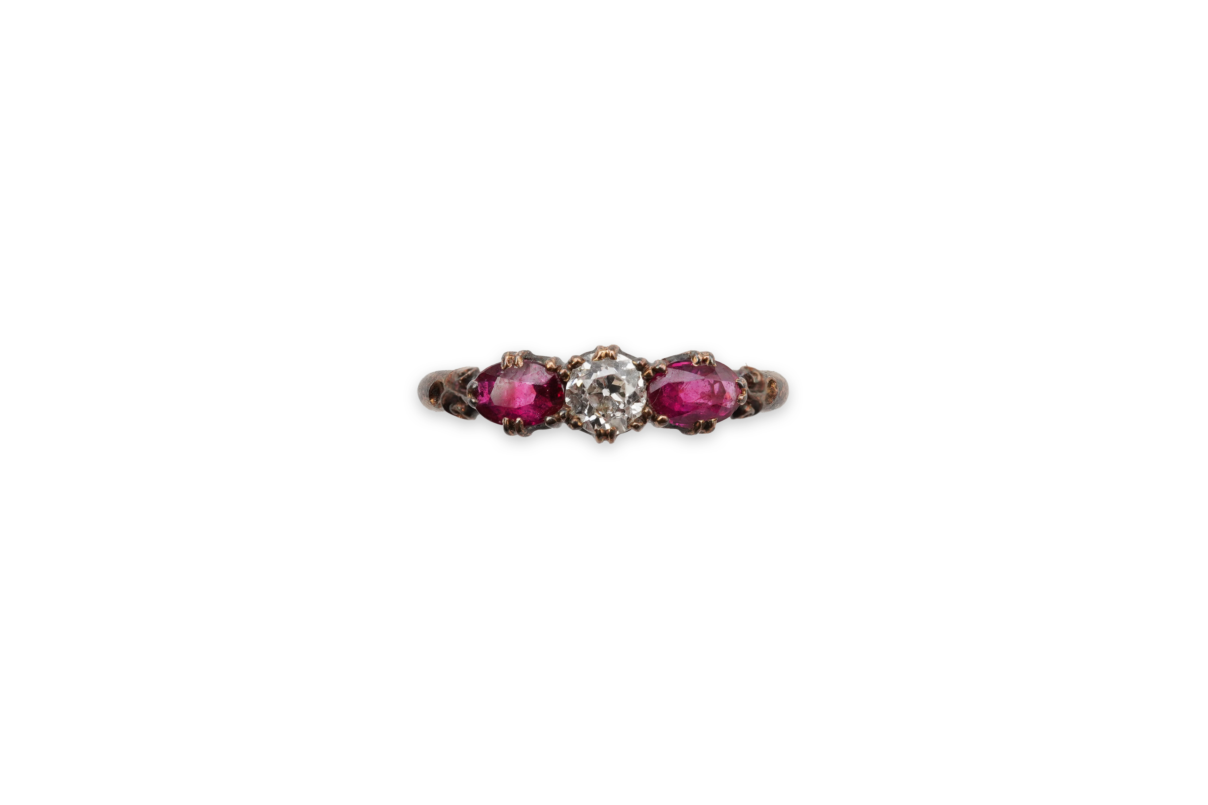 A ruby and diamond ring, late 19th century